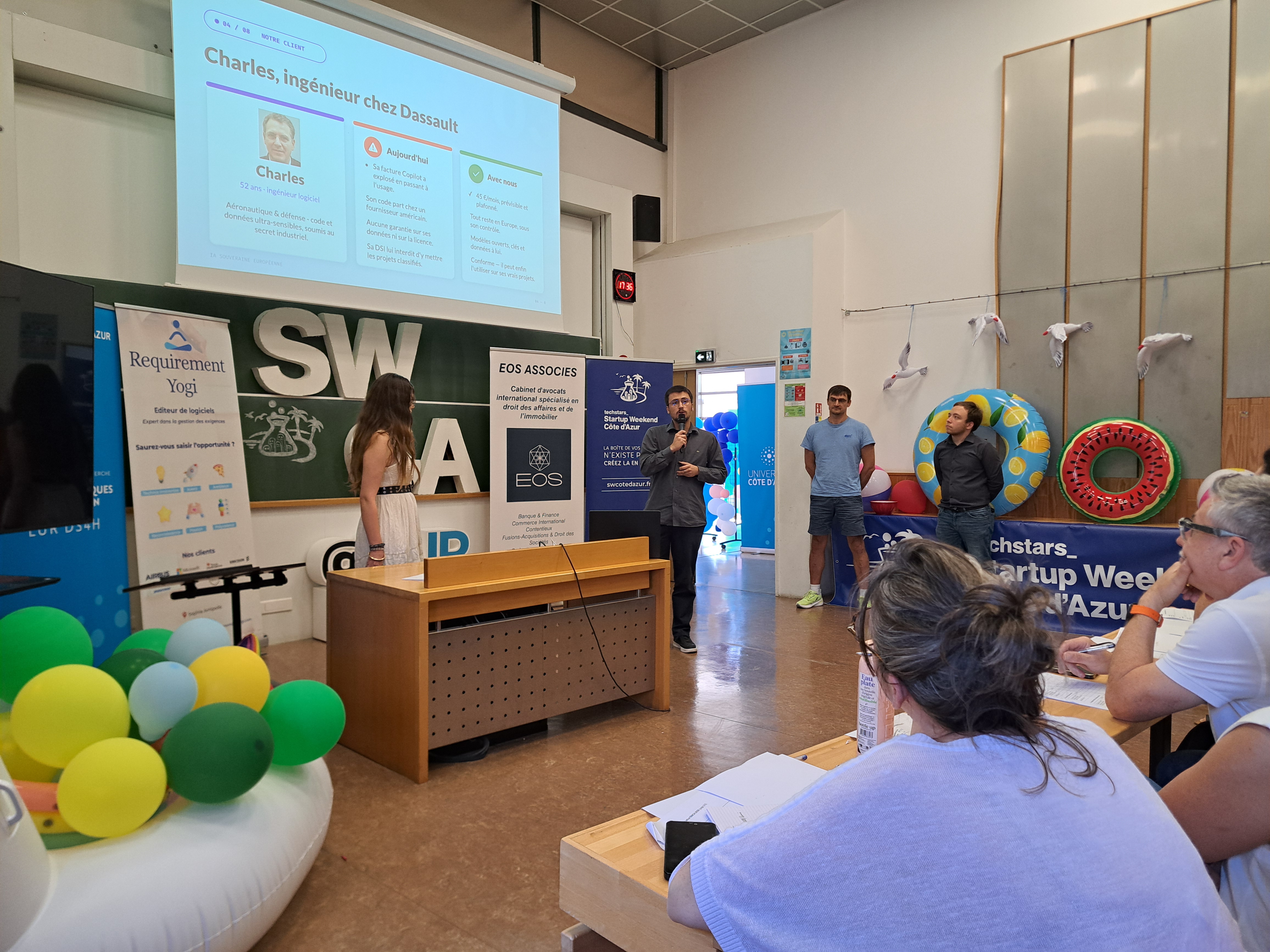 Étudiants pendant le Startup Weekend Côte d'Azur
