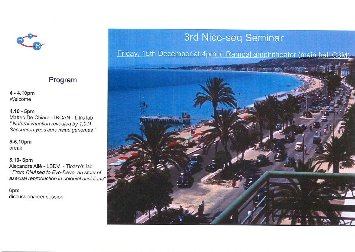 3rd Nice seq seminar series