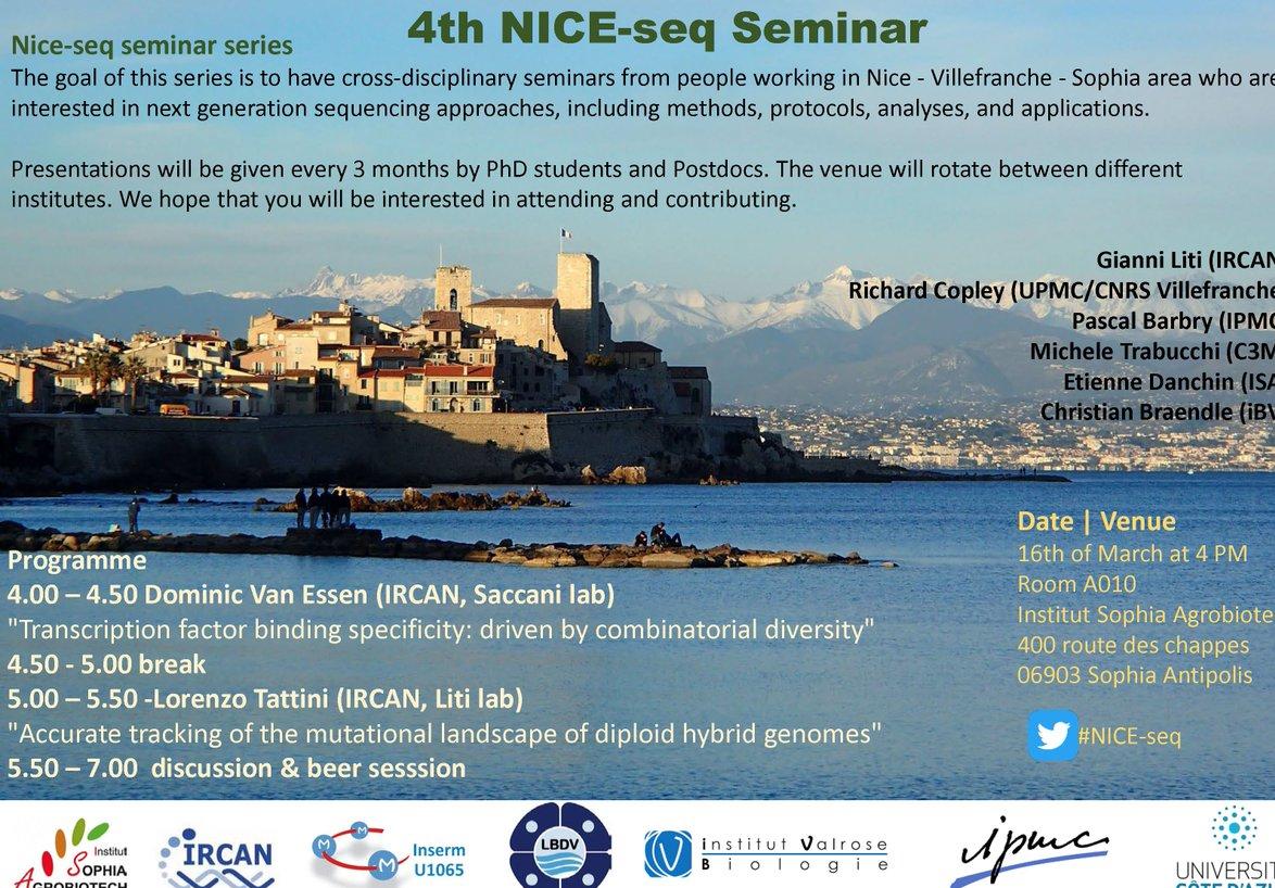 4th Nice seq seminar series