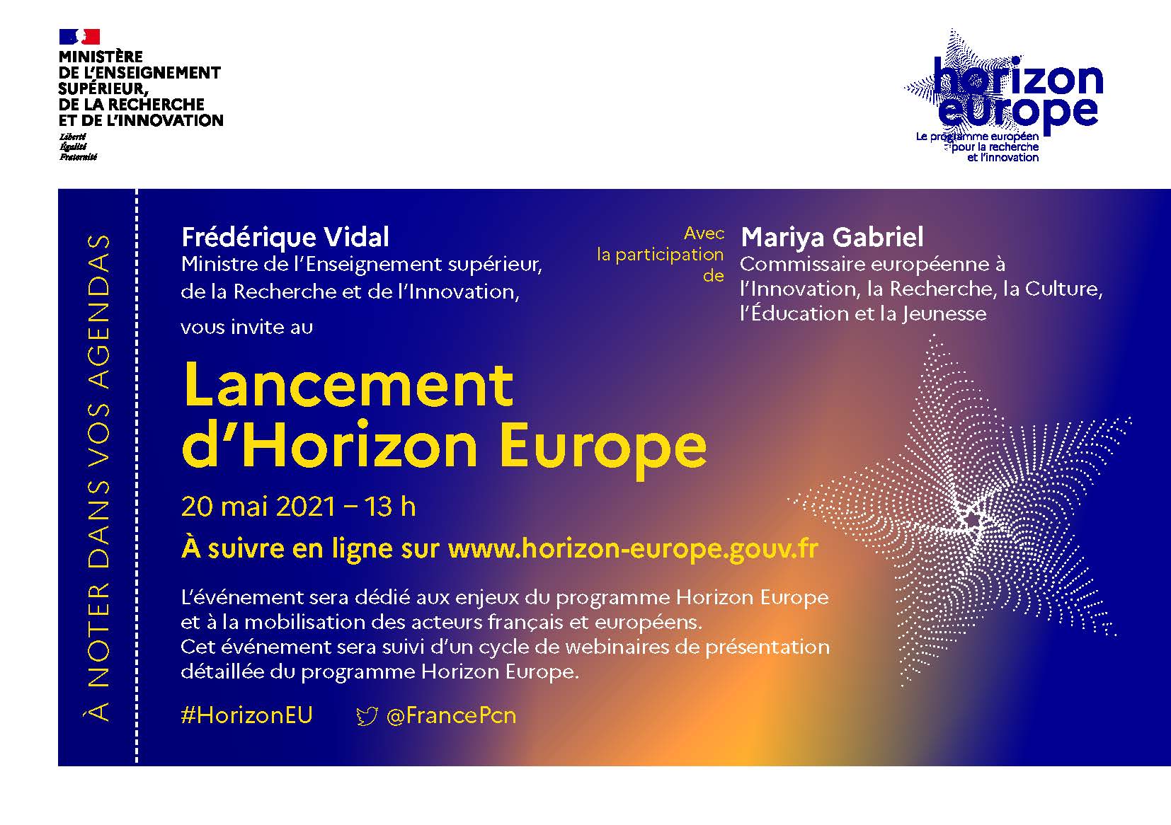 Lancement Horizon Europe