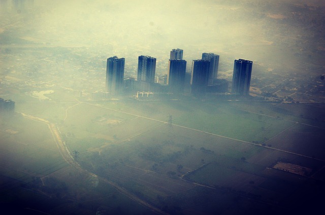 Image de l'air pollué de New Delhi