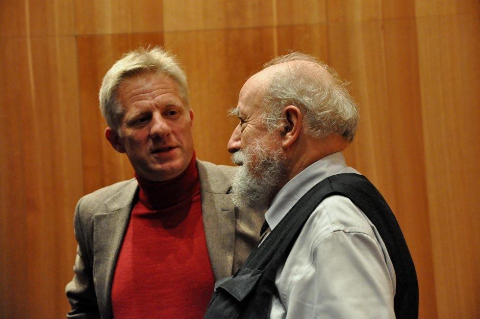 Avec Michel Butor, en 2009.