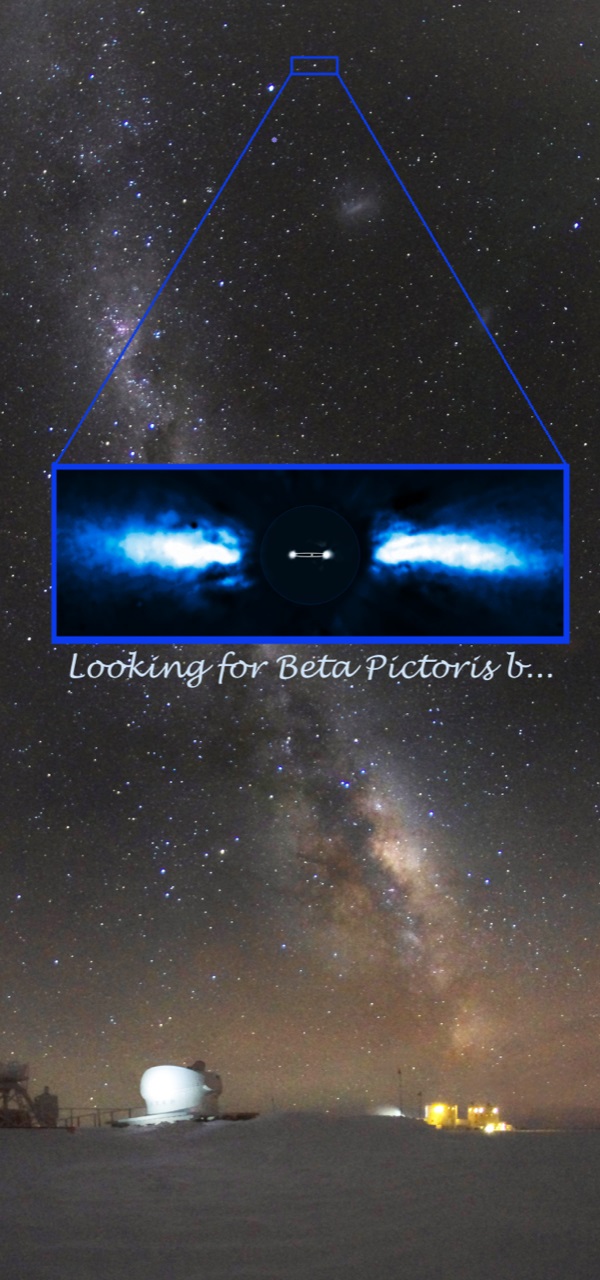  Beta Pic, star of the Antarctic sky. Poster for the Nice Beta Pic workshop, Sept. 2018 