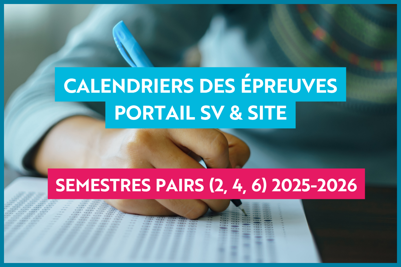 Calendrier des épreuves