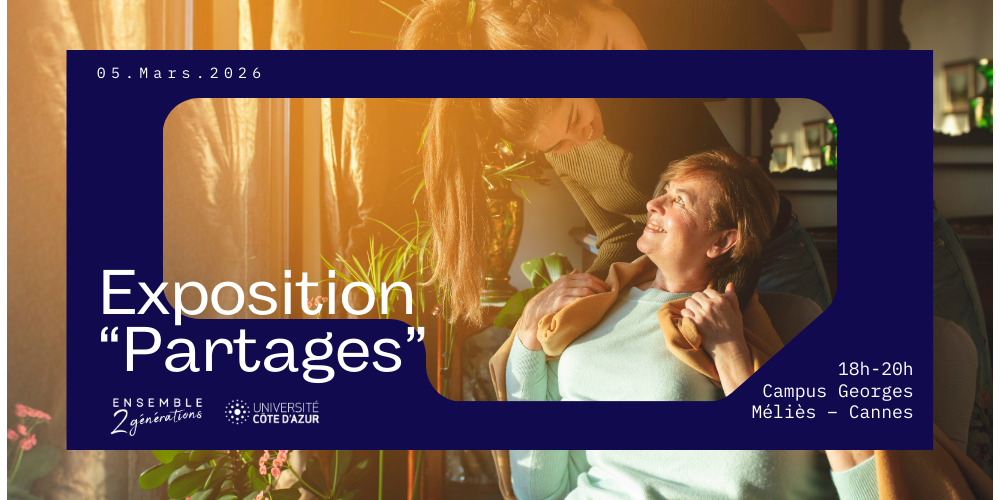 photo exposition partages intergénérationnelle jeune et senior qui se sourient