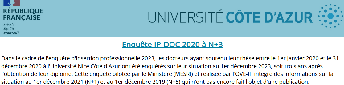 Capture d'écran de l'étude