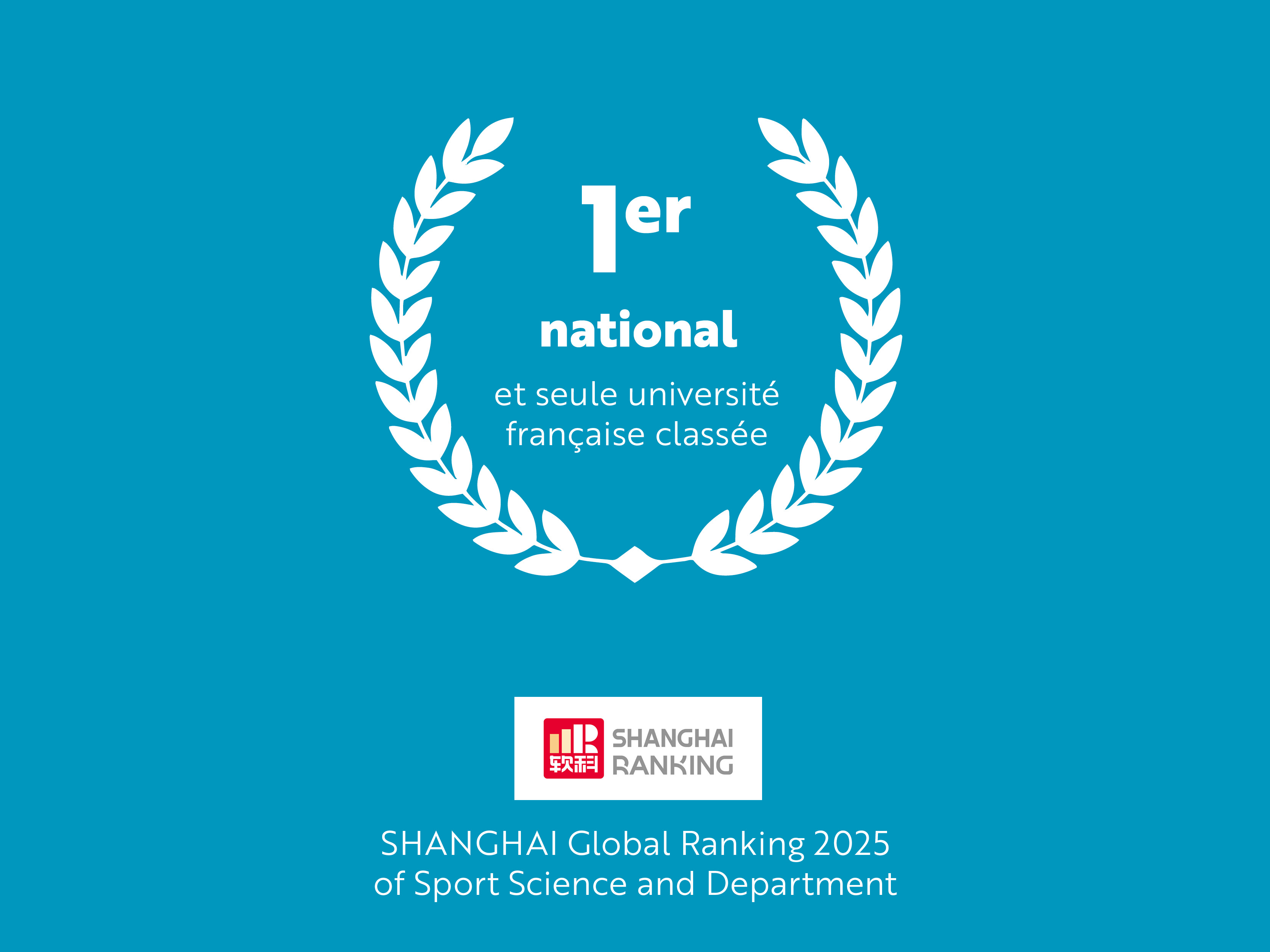 Université Côte d’Azur se hisse au 1er rang national et s'impose comme la seule université française classée en sciences du sport au Shanghai Global Ranking 2025.