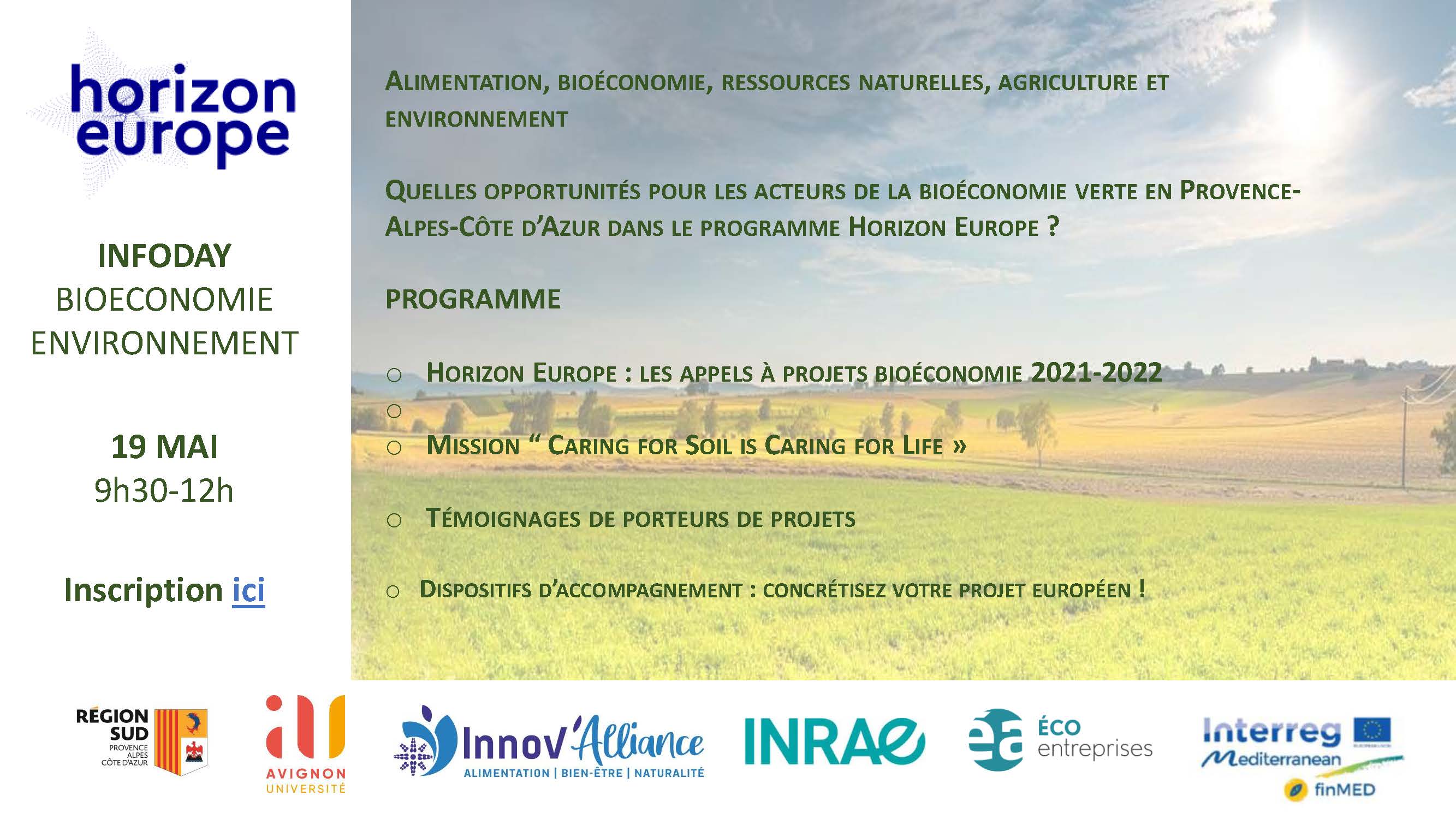 Save the date Horizon Europe Bioéconomie