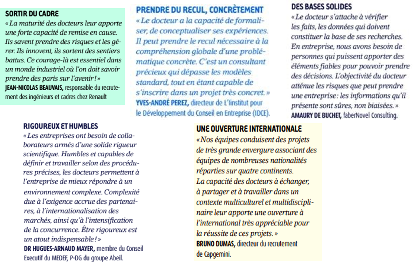 Témoignages d'entreprises