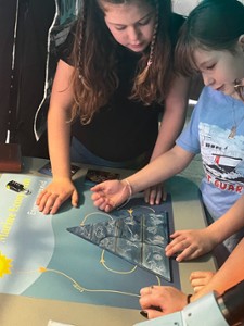 Children solving a puzzle in the Escape room