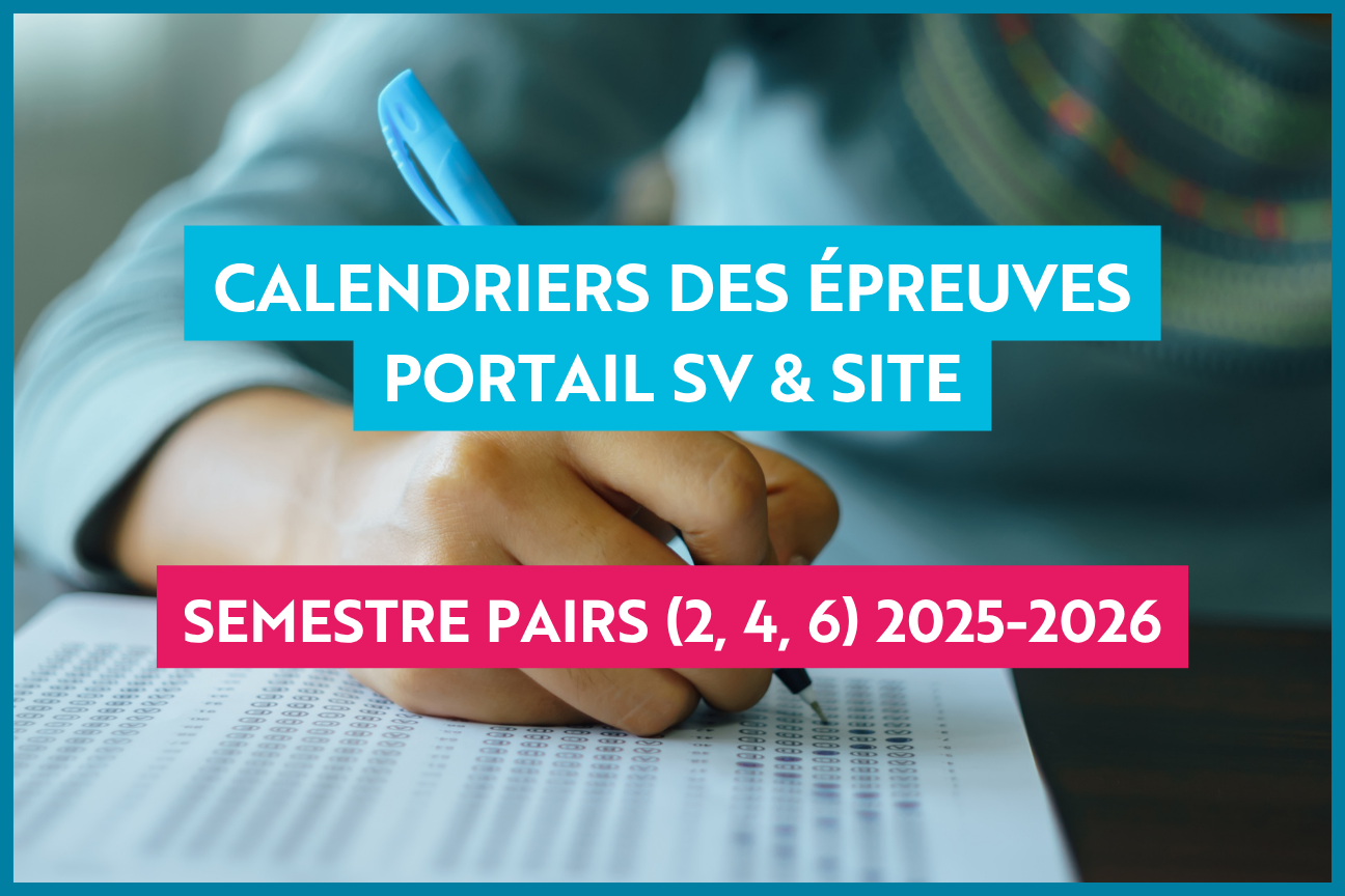 Calendrier des épreuves